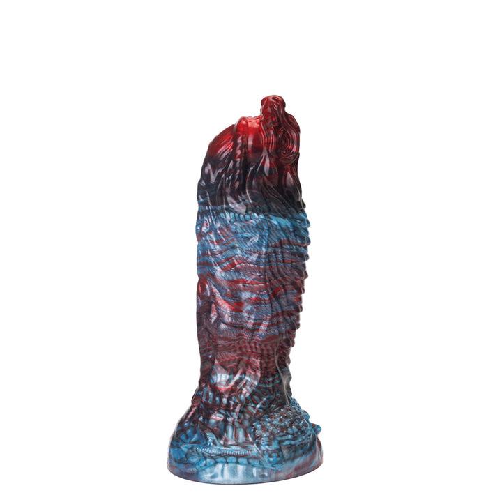 Fantasy Poseidon Platinum Silicone Dildo 7.7 Inch - Red