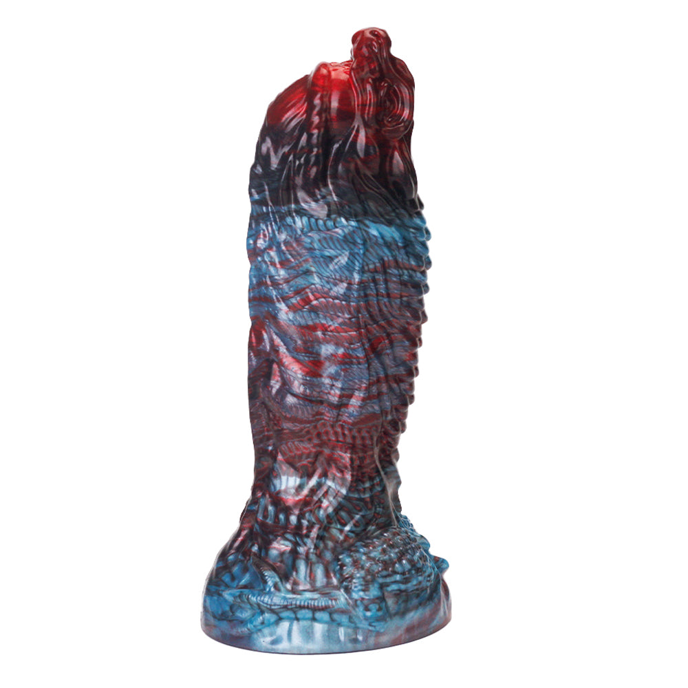 Fantasy Poseidon Platinum Silicone Dildo 10.2 Inch - Red