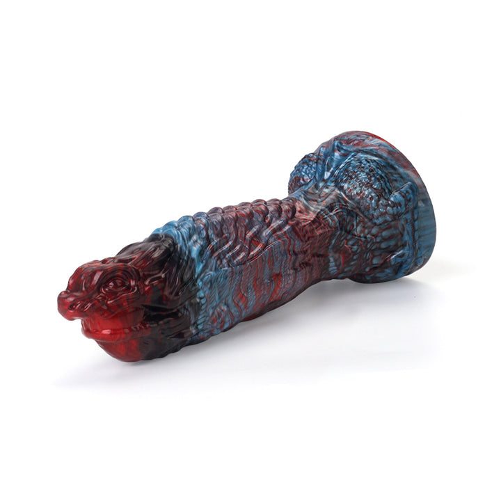 Fantasy Poseidon Platinum Silicone Dildo 10.2 Inch - Red