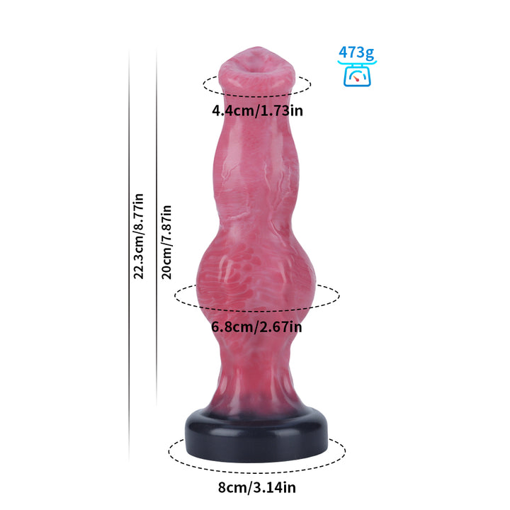 Fantasy Red Rocket Platinum Silicone Dildo 8.8 Inch - Red