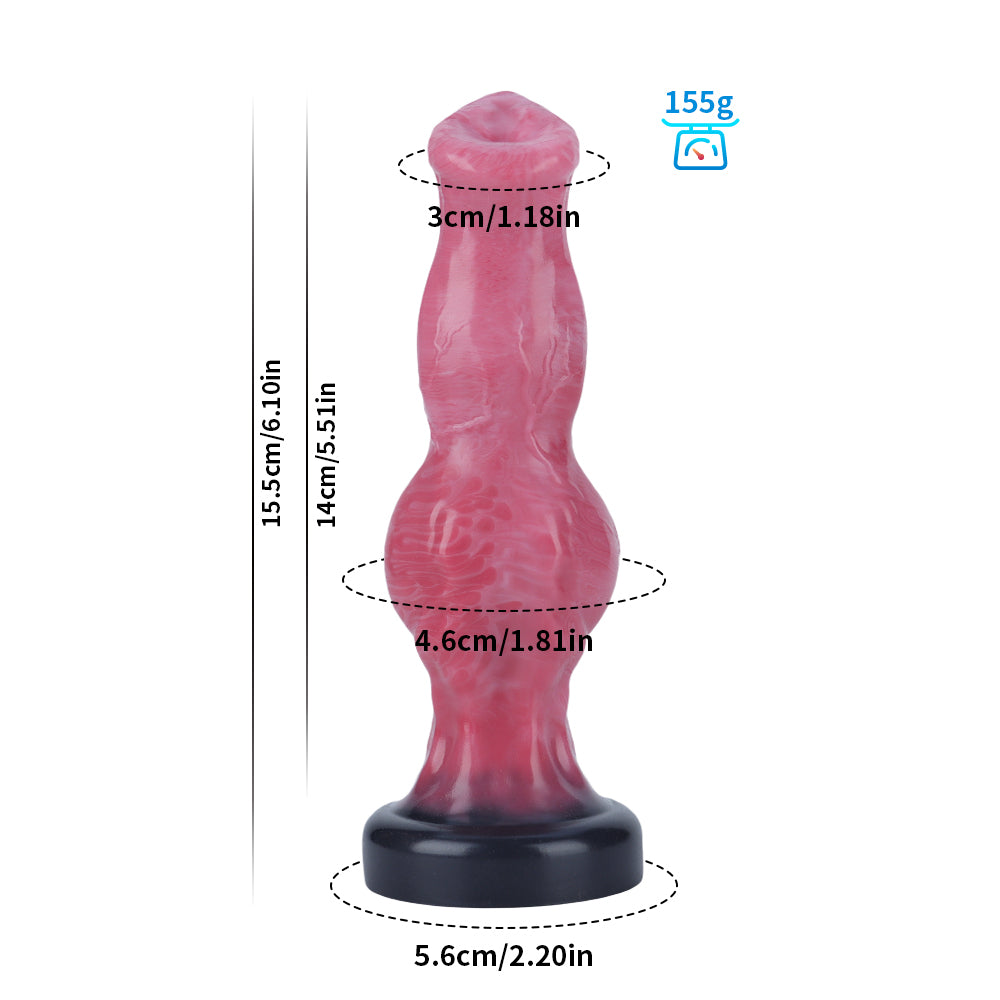 Fantasy Red Rocket Platinum Silicone Dildo 6.1 Inch - Red