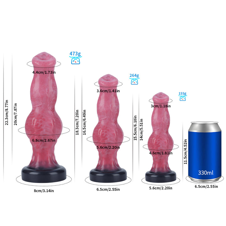 Fantasy Red Rocket Platinum Silicone Dildo 6.1 Inch - Red