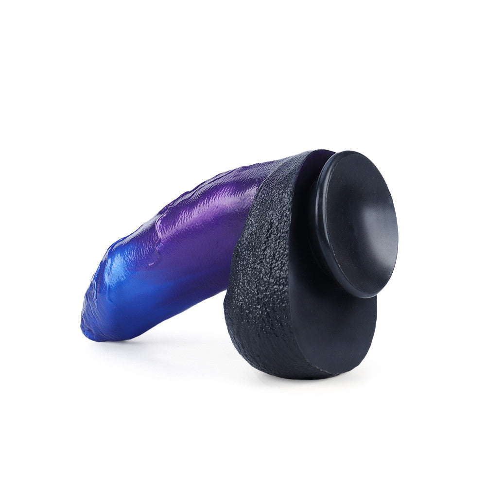 Fantasy Uncut Chubb Platinum Silicone Dildo 9.3 Inch - Metallic Blue