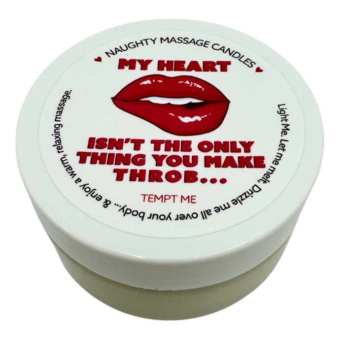 KamaSutra Valentine Massage Candle 50g - My Heart Isn't The Only Thing You Make Throb...