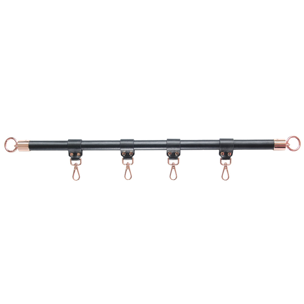 Love In Leather Faux Leather Wrapped Spreader Bar - Rose Gold