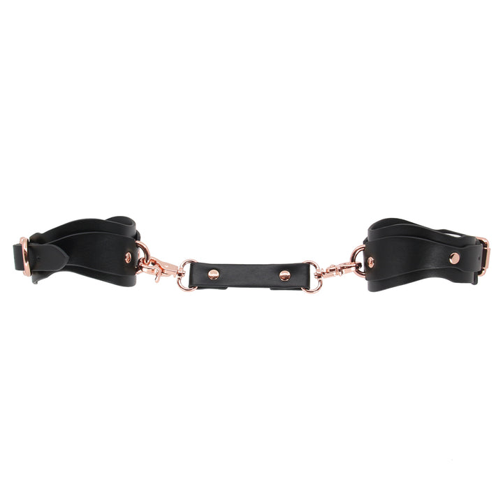 Love In Leather Shaped Faux Leather Ankle Cuffs 071 - Rose Gold