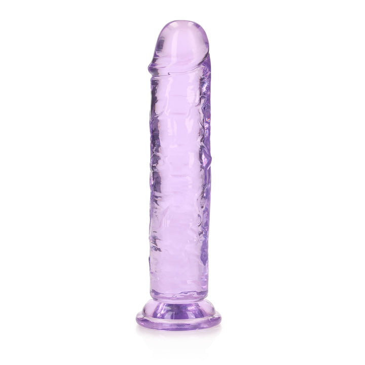 Shots Real Rock Crystal Clear 7 Inch Dildo - Purple