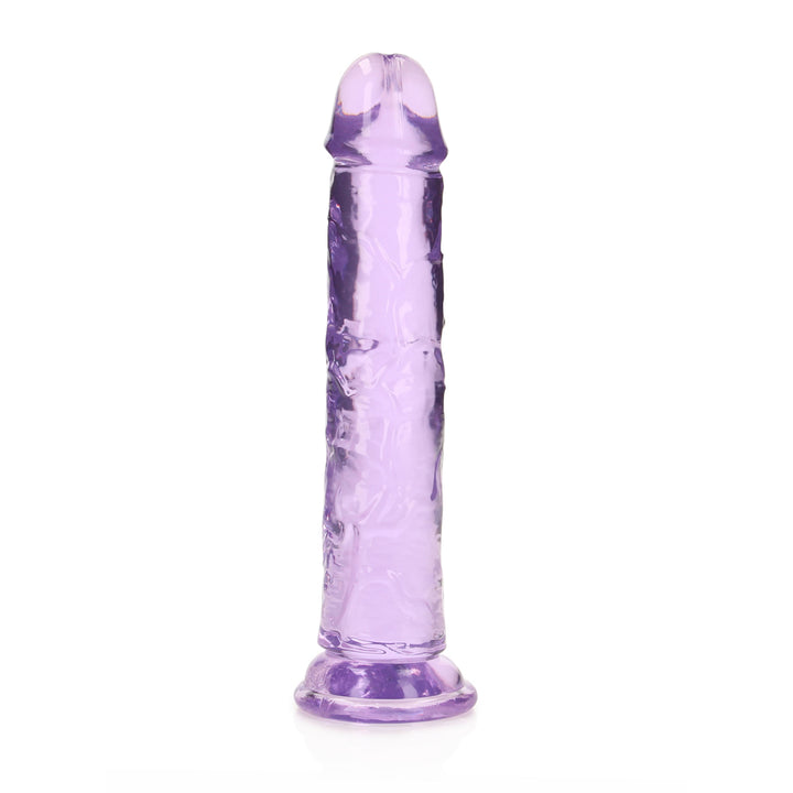 Shots Real Rock Crystal Clear 7 Inch Dildo - Purple