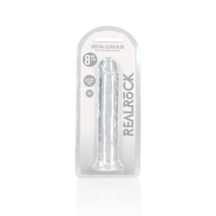 Shots Real Rock Crystal Clear 8 Inch Dildo - Clear