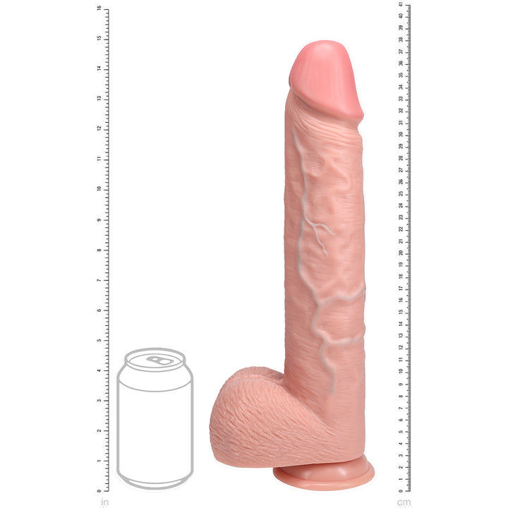 Shots Real Rock Realistic Straight Dildo With Balls 15 Inch - Light