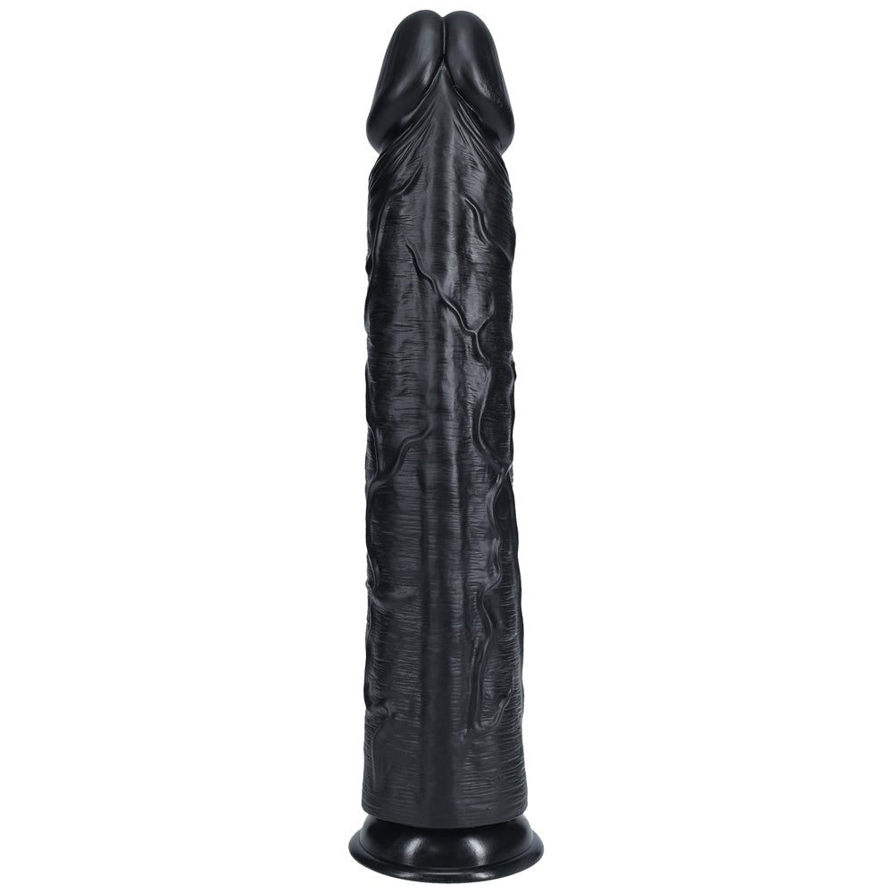 Shots Real Rock Realistic Straight Dildo 15 Inch - Black