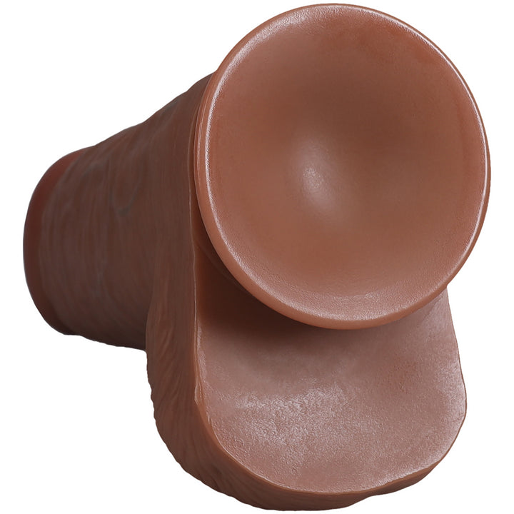 Shots Real Rock Extra Thick Dildo With Balls 10 Inch - Tan