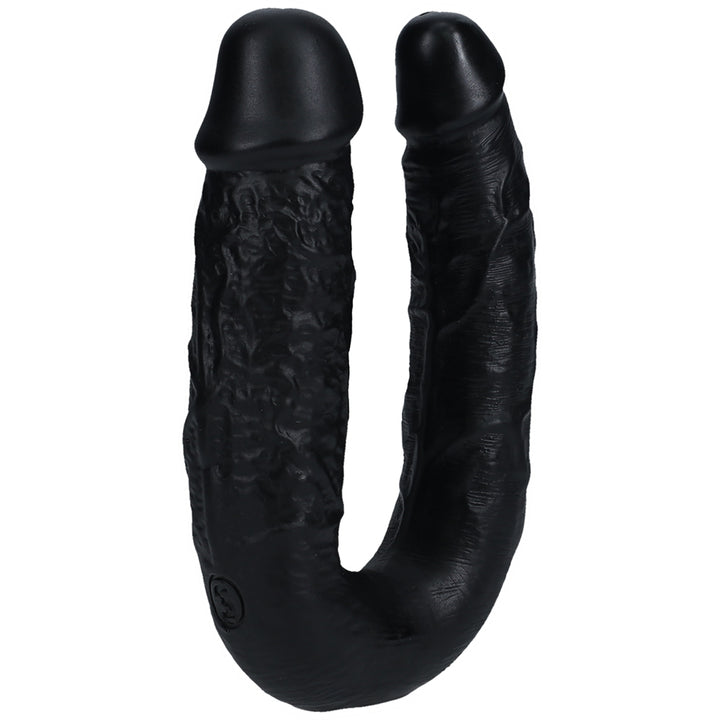 Shots Real Rock U Shape Double Dildo 5 Inch - Black