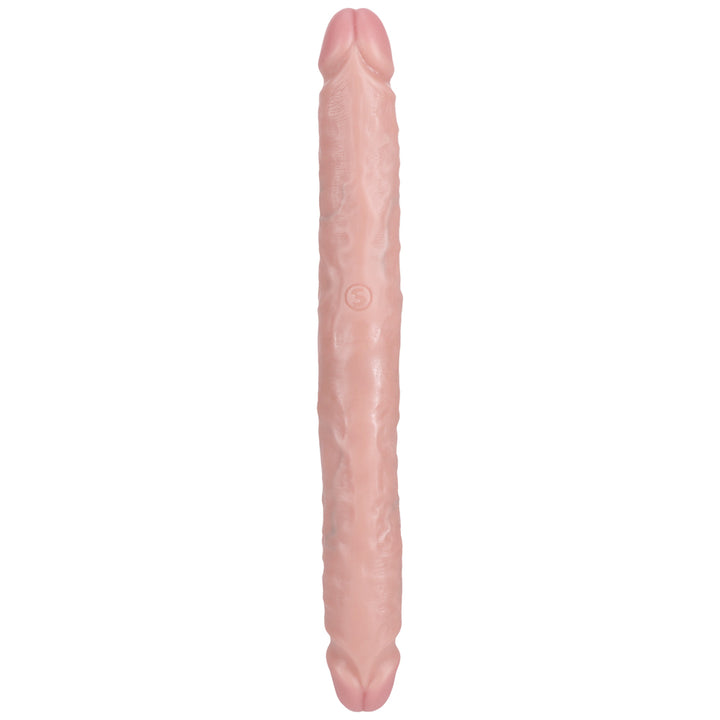 Shots Real Rock Straight Slim 12 Inch Double Dildo - Light