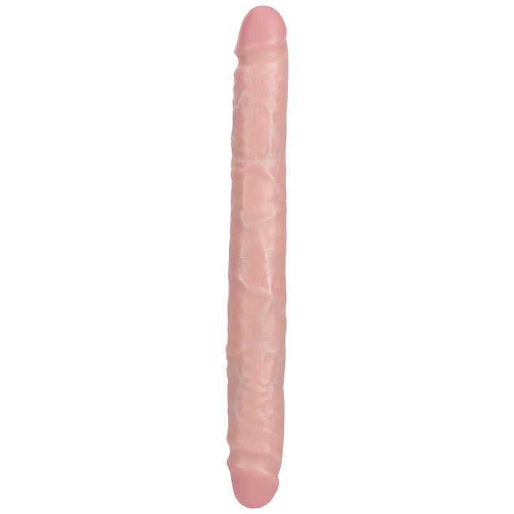 Shots Real Rock Straight Slim 12 Inch Double Dildo - Light