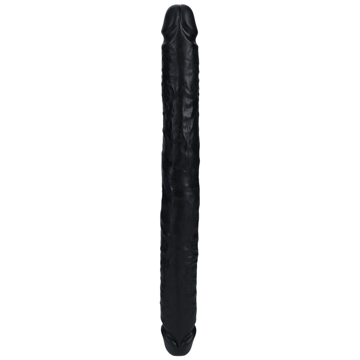 Shots Real Rock Straight Slim 14 Inch Double Dildo - Black