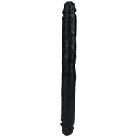 Shots Real Rock Straight Slim 14 Inch Double Dildo - Black