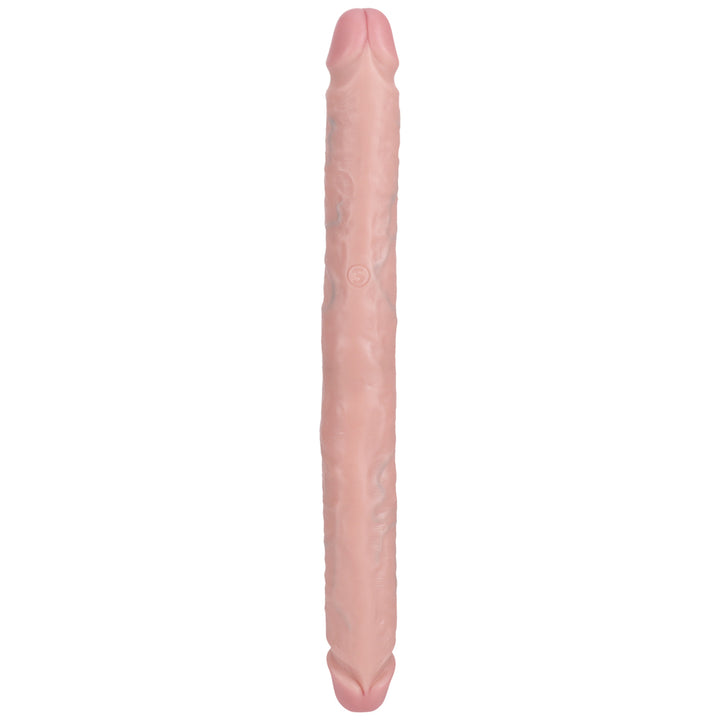 Shots Real Rock Straight Slim 14 Inch Double Dildo - Light