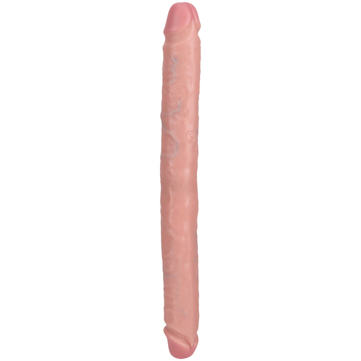 Shots Real Rock Straight Slim 14 Inch Double Dildo - Light