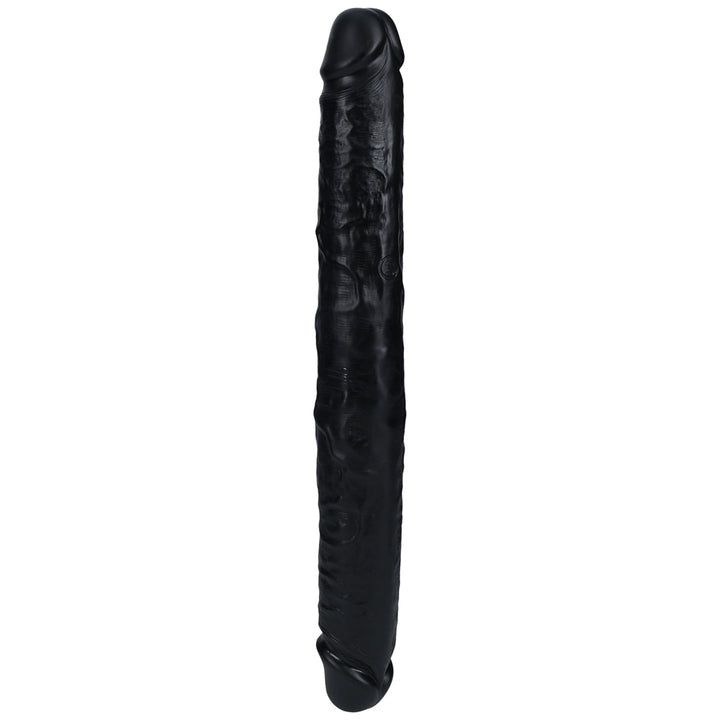 Shots Real Rock Straight Thick 14 Inch Double Dildo - Black