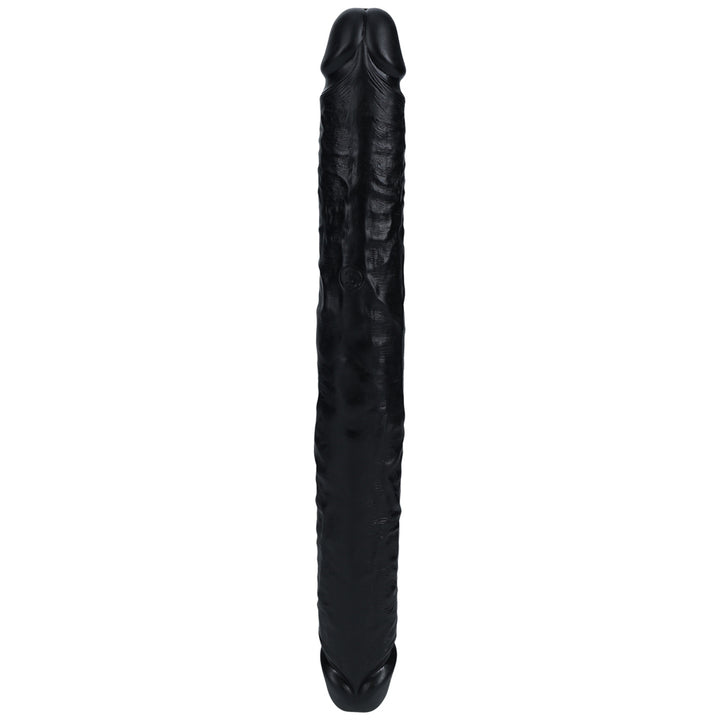 Shots Real Rock Straight Thick 14 Inch Double Dildo - Black