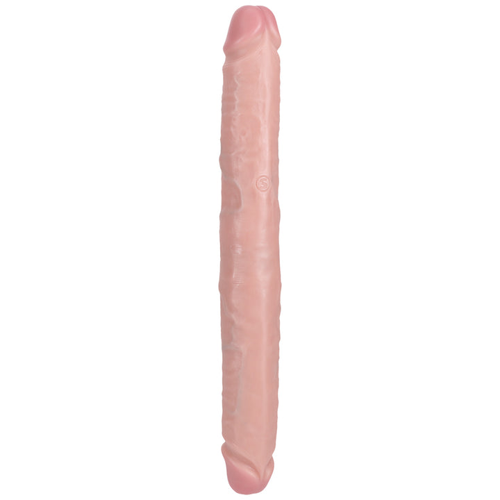 Shots Real Rock Straight Thick 14 Inch Double Dildo - Light