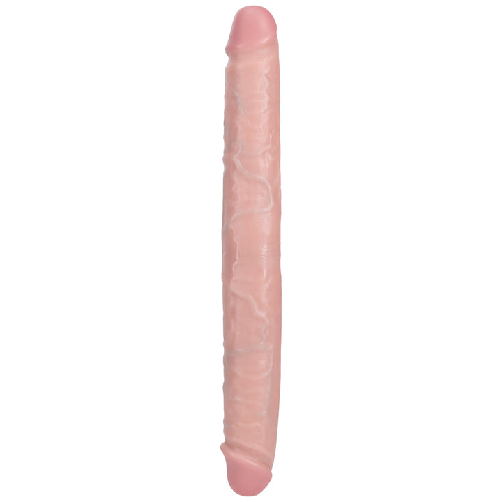 Shots Real Rock Straight Thick 14 Inch Double Dildo - Light