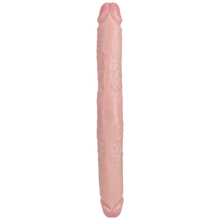 Shots Real Rock Straight Thick 14 Inch Double Dildo - Light