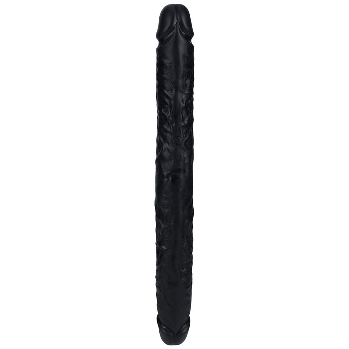 Shots Real Rock Straight Thick 16 Inch Double Dildo - Black