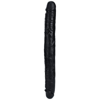 Shots Real Rock Straight Thick 16 Inch Double Dildo - Black