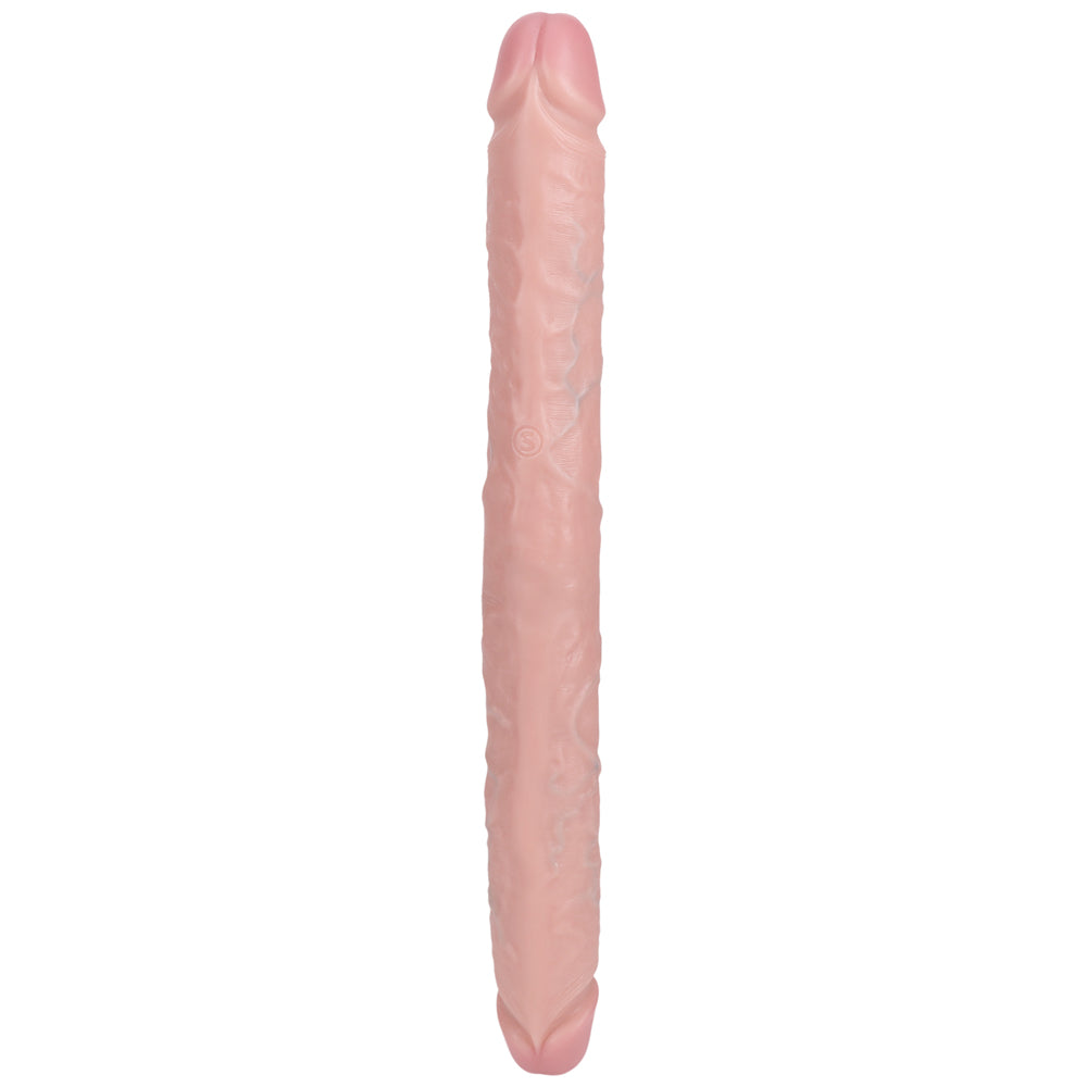 Shots Real Rock Straight Thick 16 Inch Double Dildo - Light