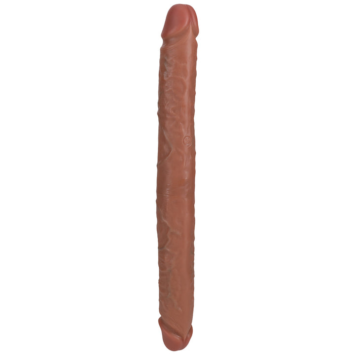 Shots Real Rock Straight Thick 16 Inch Double Dildo - Tan