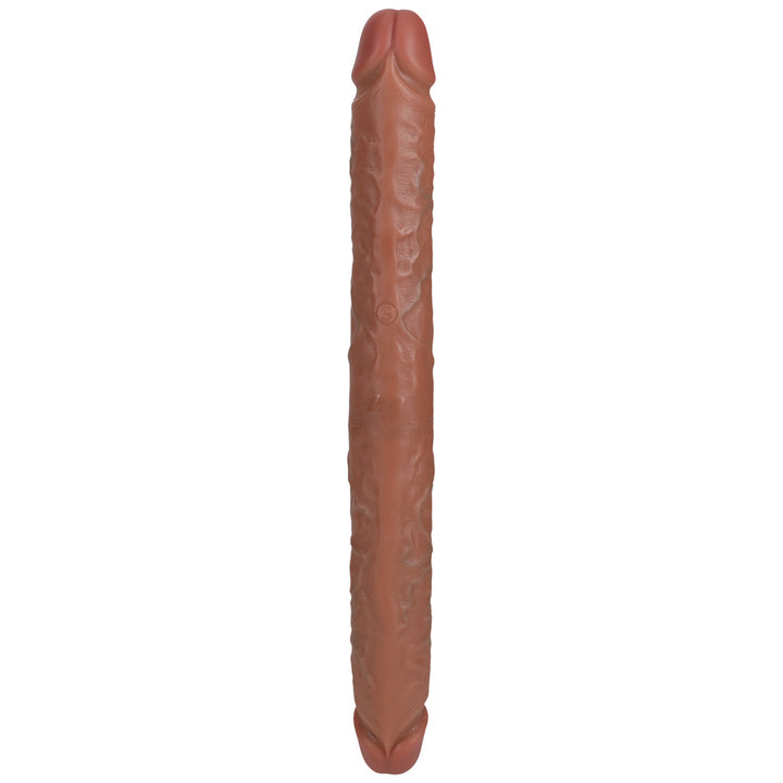 Shots Real Rock Straight Thick 16 Inch Double Dildo - Tan