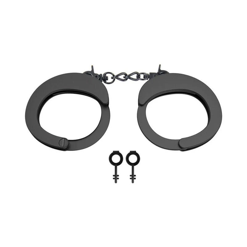 Room Fun Flying Saucer Solid Metal Handcuffs - Black