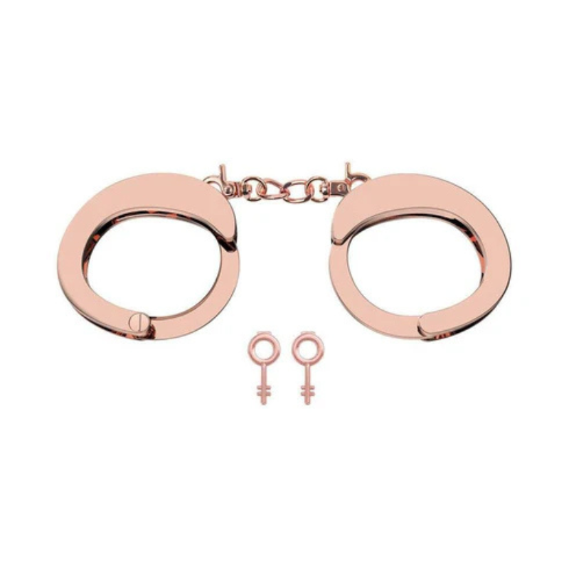 Room Fun Flying Saucer Solid Metal Handcuffs - Gold