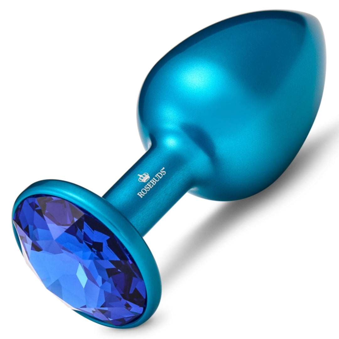 Rosebuds Aluminium Butt Plug Blue Medium - Majestic Blue