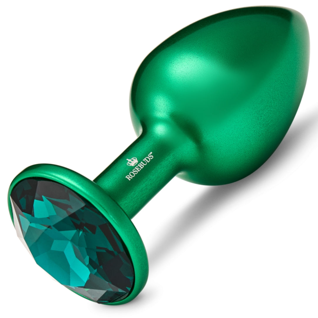 Rosebuds Aluminium Butt Plug Green Medium - Ocean