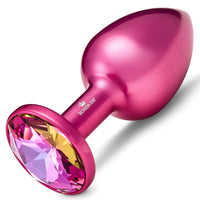 Rosebuds Aluminium Butt Plug Pink Medium - Fuschia