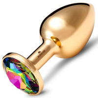 Rosebuds Stainless Steel Gold Butt Plug Medium - Vitrail