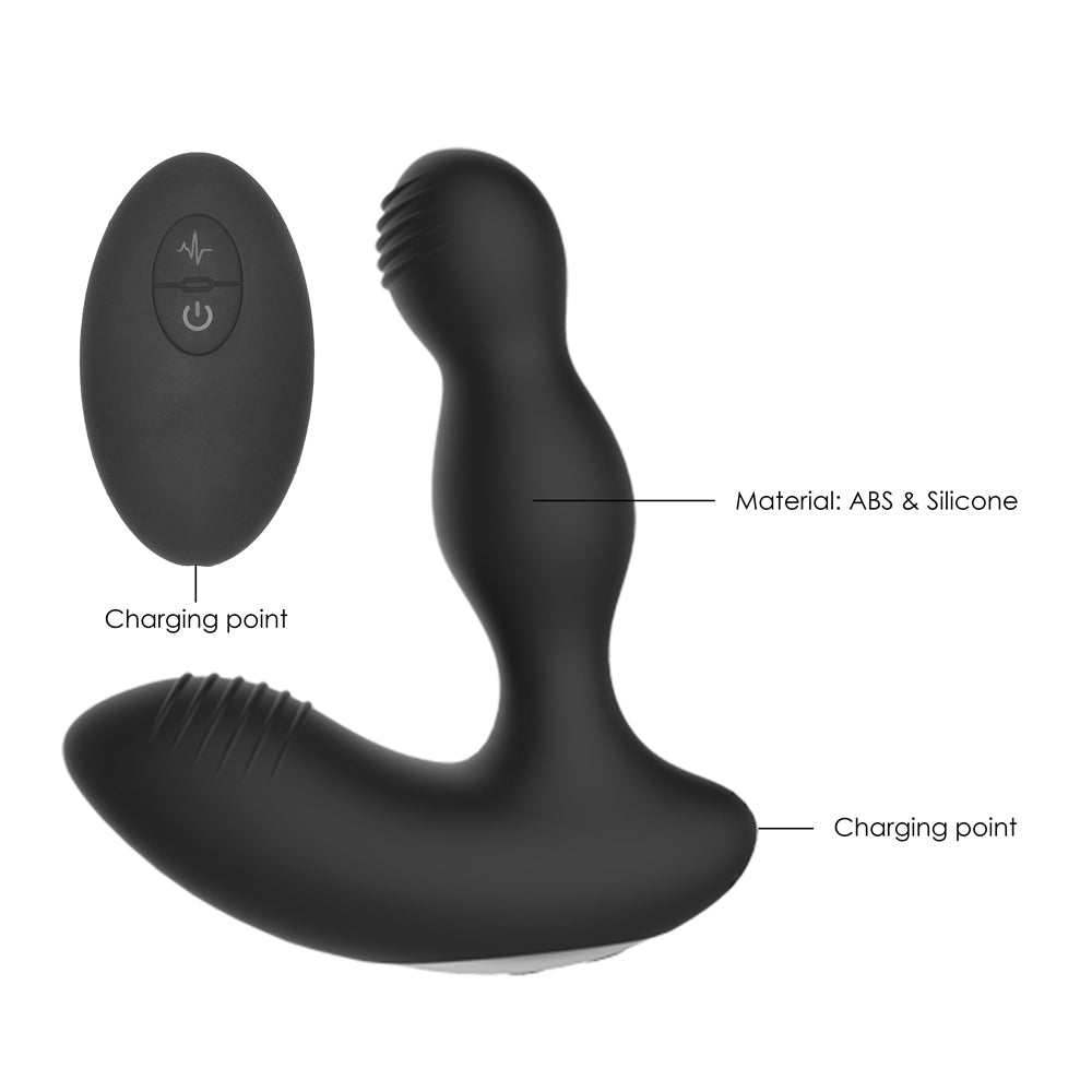 Shots Electroshock Prostate Massager Remote Controlled - Black