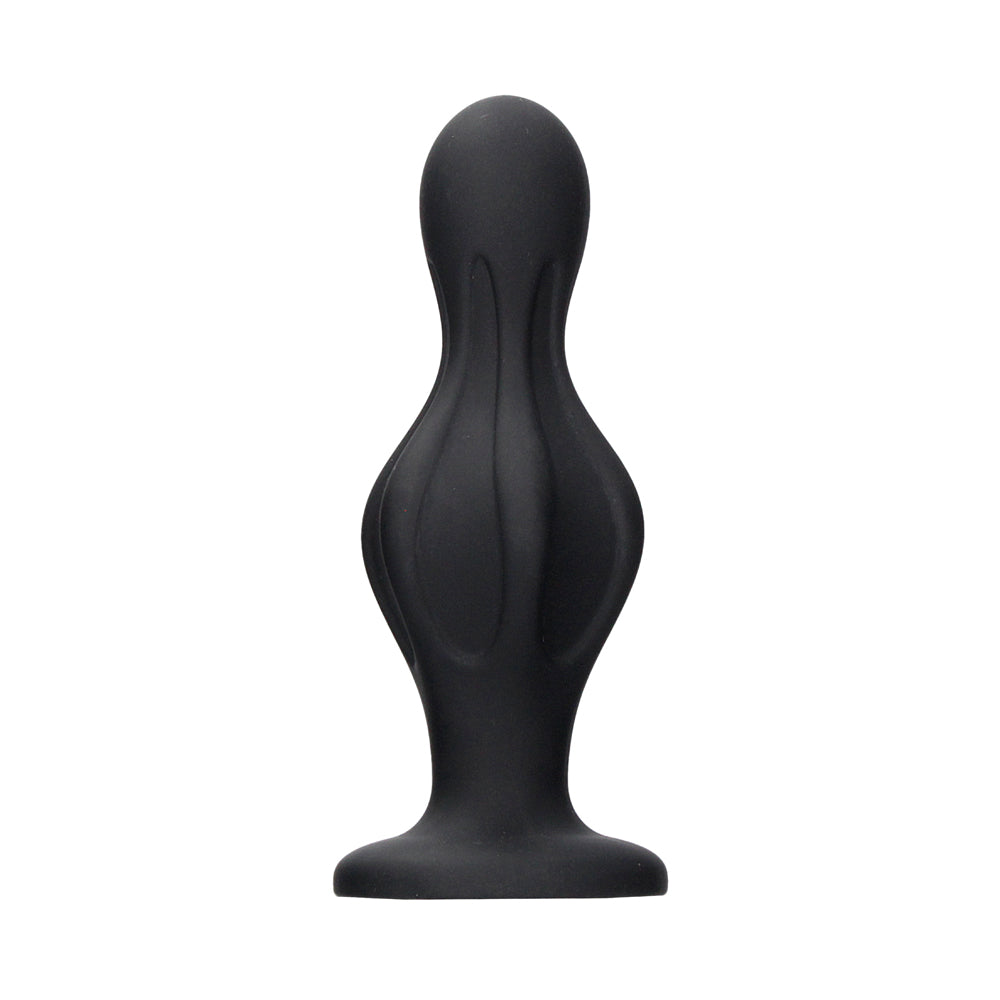 Shots Ouch Silicone Diamond Shape Butt Plug - Black