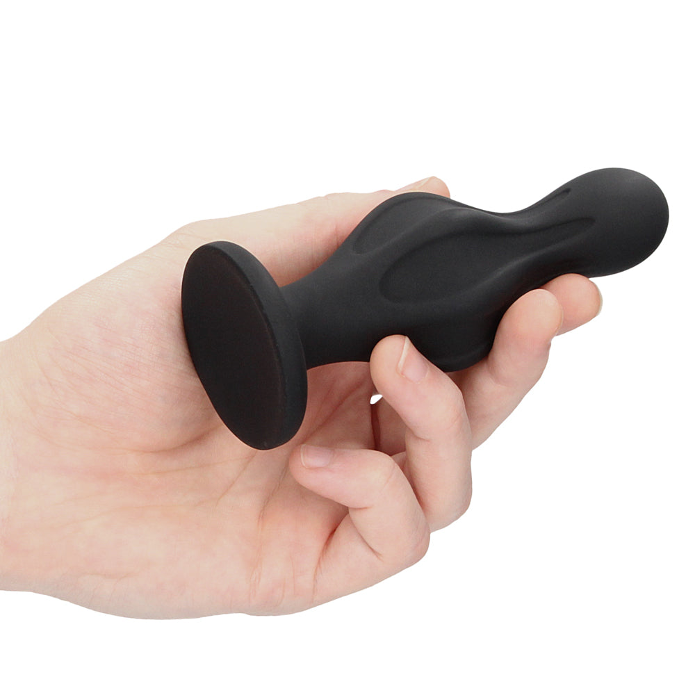 Shots Ouch Silicone Diamond Shape Butt Plug - Black