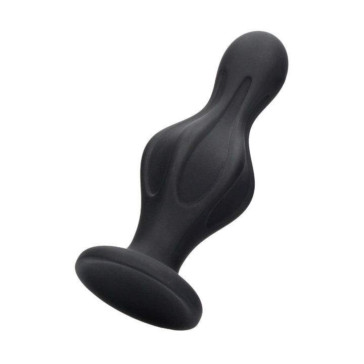 Shots Ouch Silicone Diamond Shape Butt Plug - Black