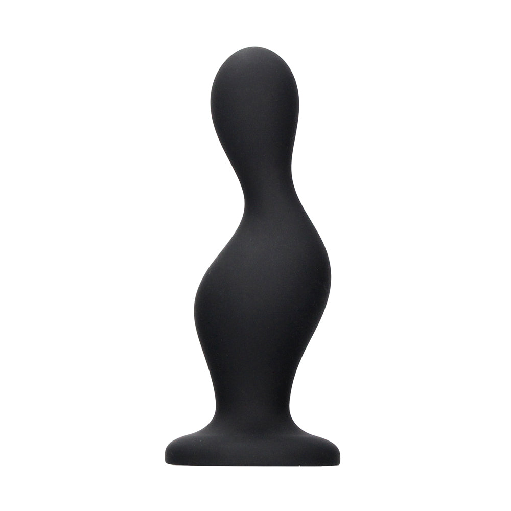 Shots Ouch Silicone Wave Butt Plug - Black