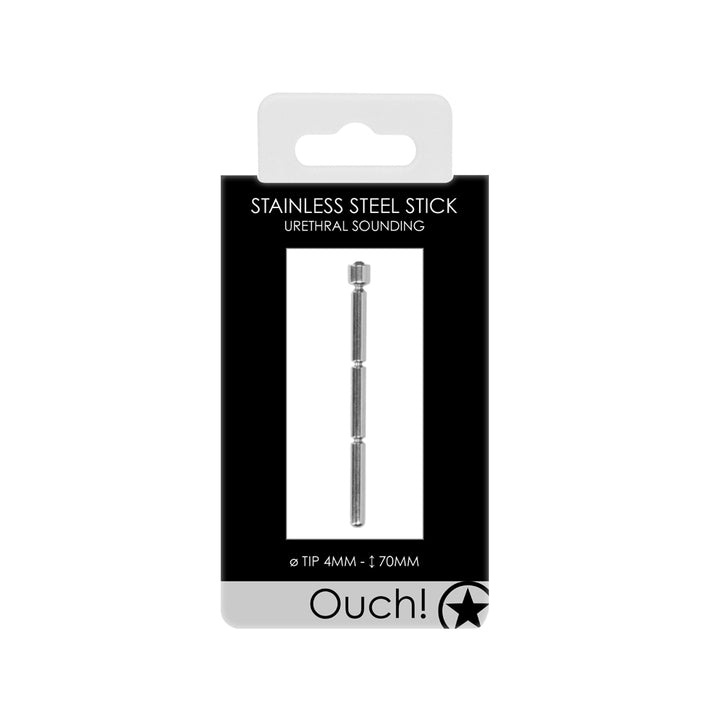 Shots Ouch Urethral Stainless Steel 3 Tier Stick - 4mm