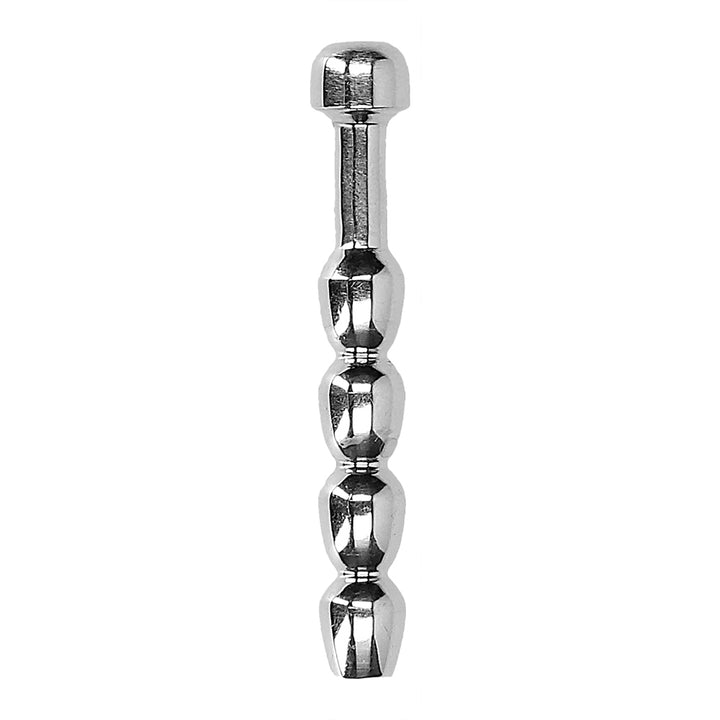 Shots Ouch Urethral Stainless Steel Beaded Plug - 7mm