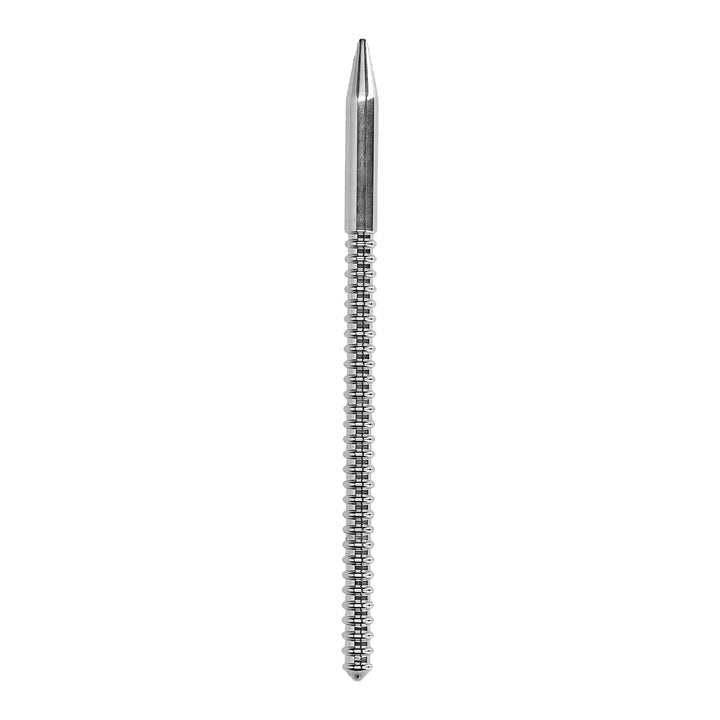 Shots Ouch Urethral Stainless Steel Ribbed Dilator - 8mm