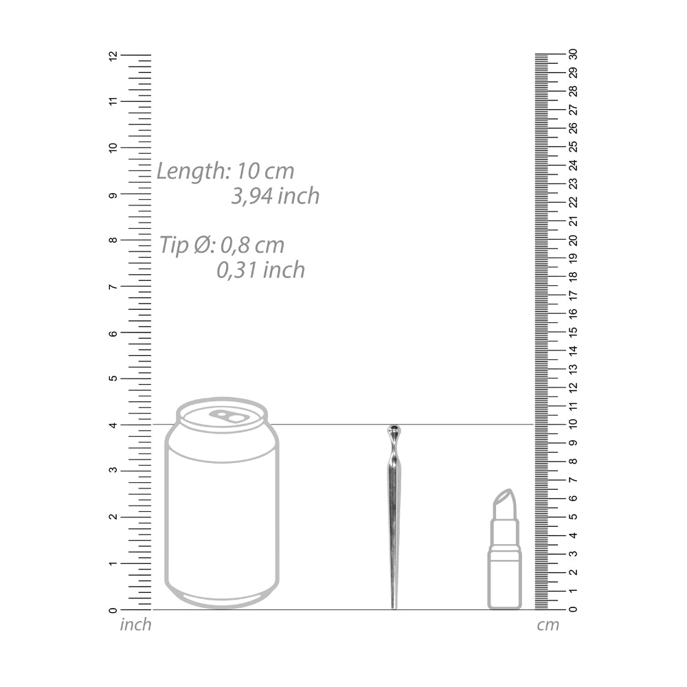 Shots Ouch Urethral Stainless Steel Tapered Stick - 8mm