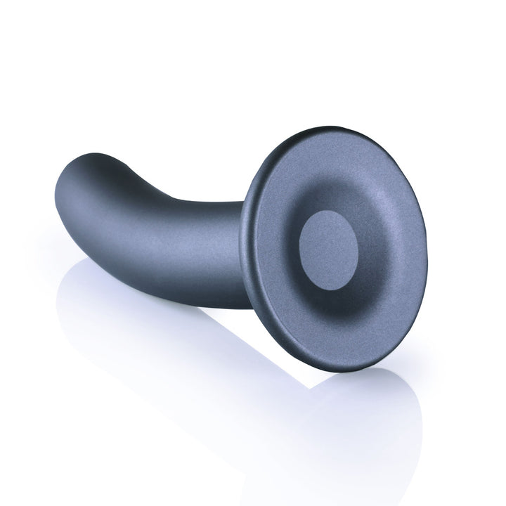 Shots Ouch! Liquid Silicone G-Spot 6 Inch Dildo - Gun Metal