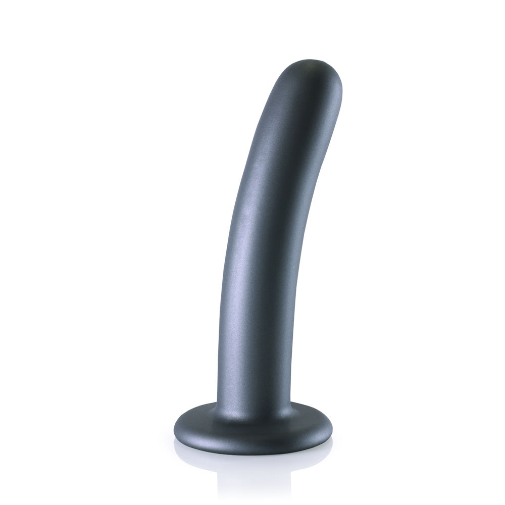 Shots Ouch! Liquid Silicone G-Spot 6 Inch Dildo - Gun Metal